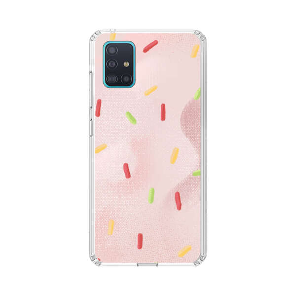 Pastel Pink Sprinkles Pattern Samsung Galaxy A51 (4G) Case