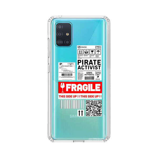 Pirate Activist Fragile Shipping Label Samsung Galaxy A51 (4G) Case
