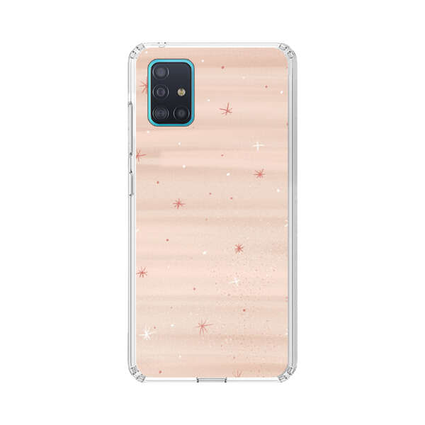 Soft Pink Background with Delicate Stars Samsung Galaxy A51 (4G) Case