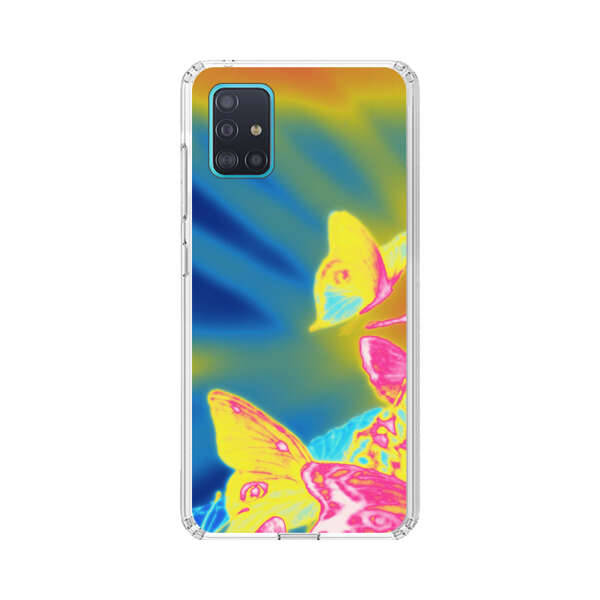 Vibrant Colorful Neon Butterflies Abstract Samsung Galaxy A51 (4G) Case