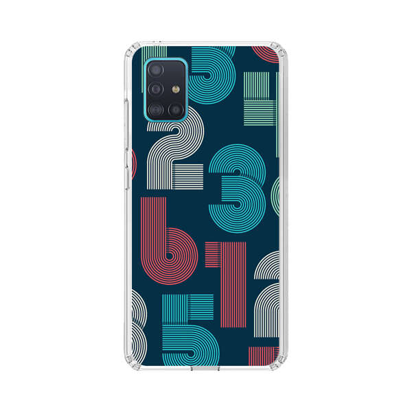 Vibrant Seamless Pattern of Colorful Stylized Numbers Samsung Galaxy A51 (4G) Case