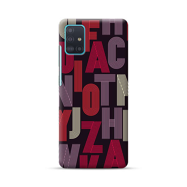 Abstract Letters Pattern Samsung Galaxy A51 (4G) Hard Case