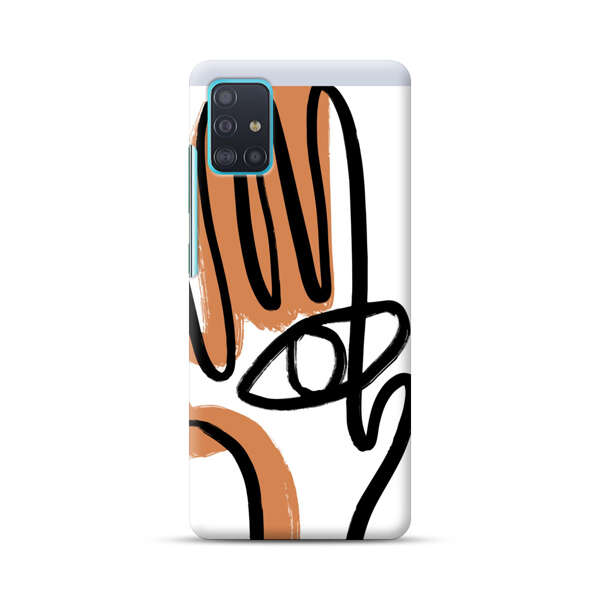 Abstract Minimalist Hand with Eye Samsung Galaxy A51 (4G) Hard Case