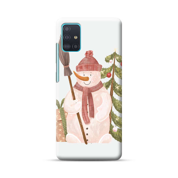 Charming Winter Snowman Illustration Samsung Galaxy A51 (4G) Hard Case