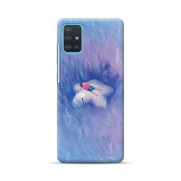 Child Relaxing in Dreamy Field Samsung Galaxy A51 (4G) Hard Case