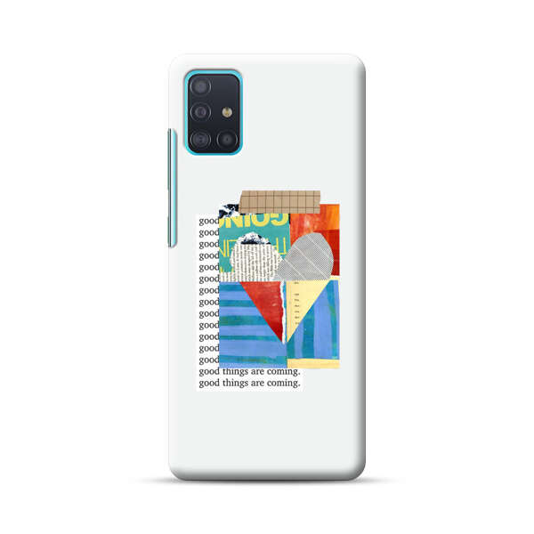 Colorful Abstract Collage with Geometric Shapes Samsung Galaxy A51 (4G) Hard Case