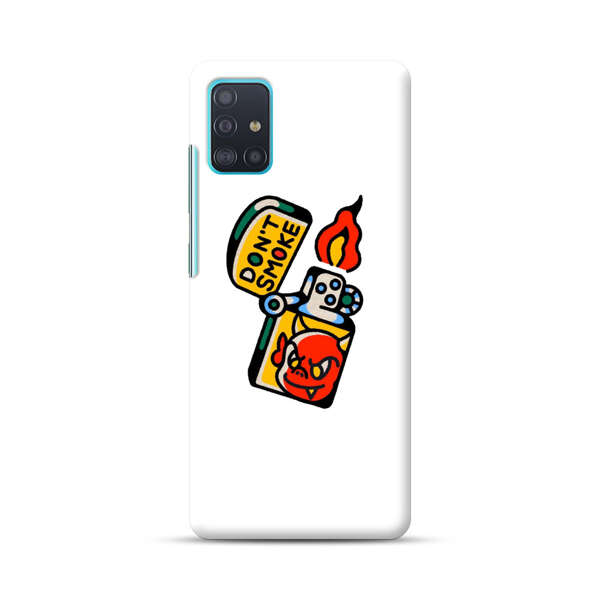 Don't Smoke Vintage Lighter with Devil Face Samsung Galaxy A51 (4G) Hard Case