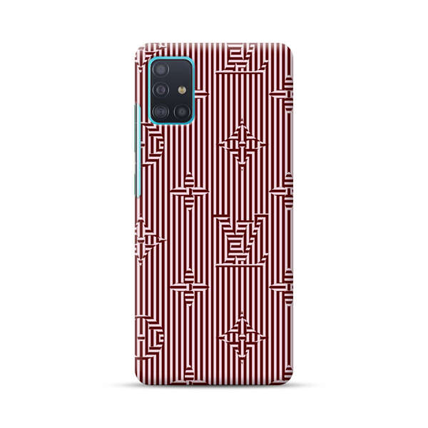 Intricate Geometric Striped Pattern Samsung Galaxy A51 (4G) Hard Case