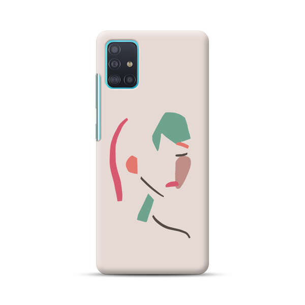 Minimalist Abstract Line Art Woman Face Samsung Galaxy A51 (4G) Hard Case