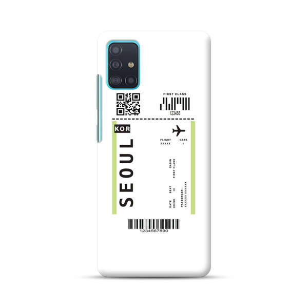 Minimalist Seoul Boarding Pass Samsung Galaxy A51 (4G) Hard Case