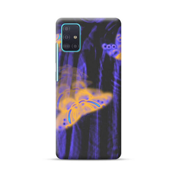 Neon Glowing Butterflies Samsung Galaxy A51 (4G) Hard Case