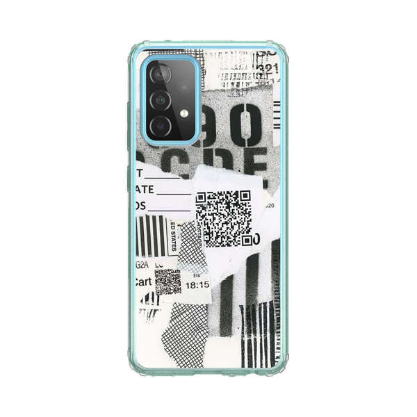 Abstract Collage Torn Paper Barcodes Samsung Galaxy A52 (5G) Case
