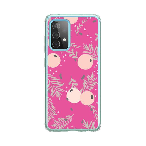 Berries Floral Pattern Pink Background Samsung Galaxy A52 (5G) Case