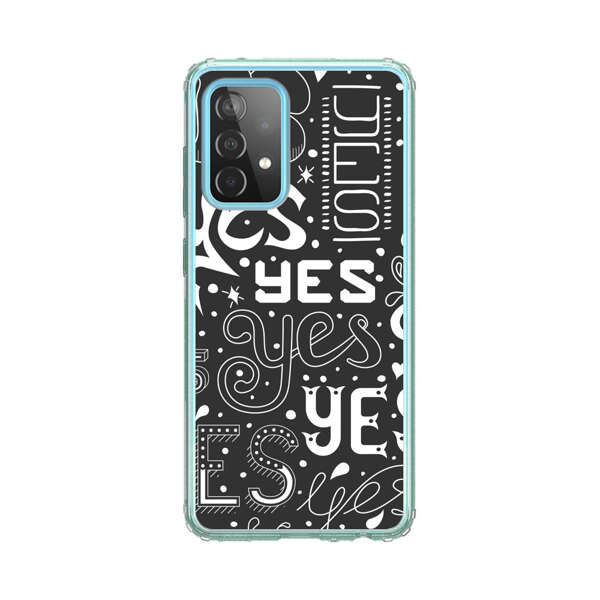 Bold Playful Typography Yes Pattern Samsung Galaxy A52 (5G) Case