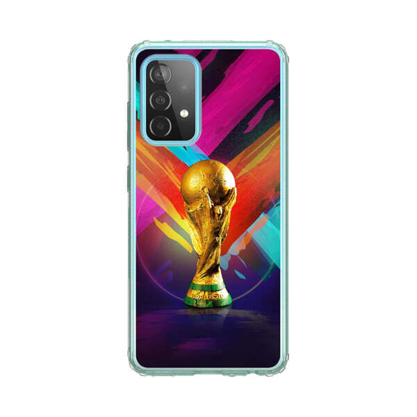 Golden Soccer Trophy with Colorful Abstract Background Samsung Galaxy A52 (5G) Case