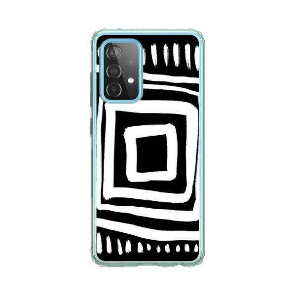 Minimalist Geometric Black and White Design Samsung Galaxy A52 (5G) Case