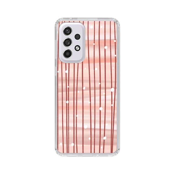 Abstract Vertical Lines Pink Pattern Samsung Galaxy A53 5G Case