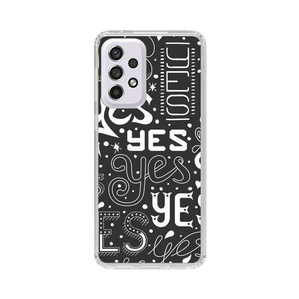 Bold Playful Typography Yes Pattern Samsung Galaxy A53 5G Case