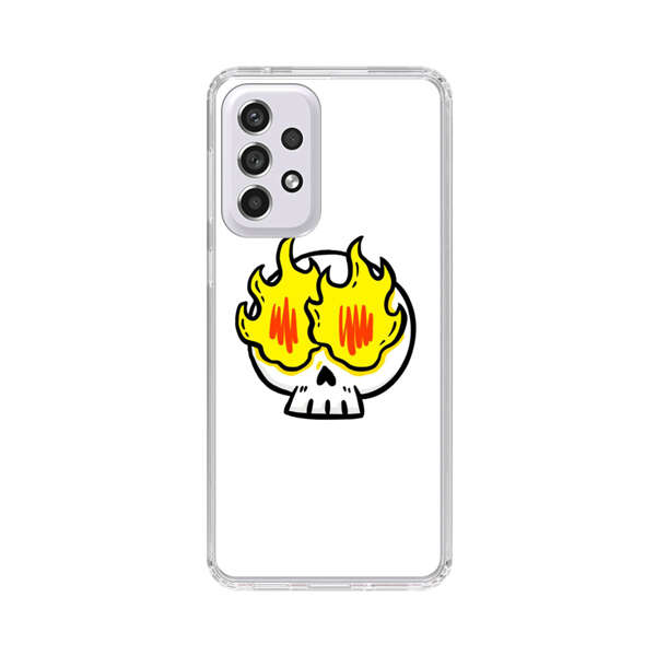 Cartoon Skull with Flames Samsung Galaxy A53 5G Case