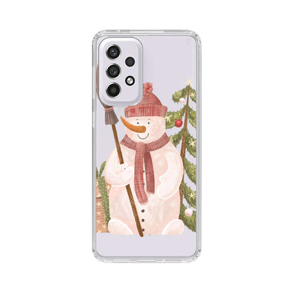 Charming Winter Snowman Illustration Samsung Galaxy A53 5G Case