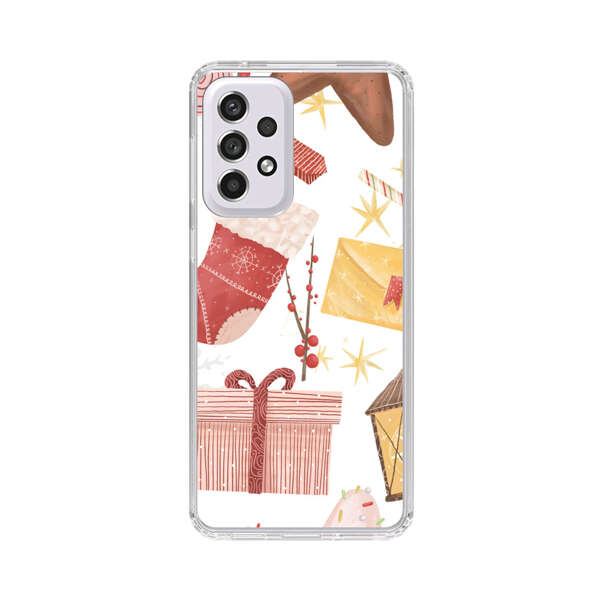 Christmas Festive Pattern with Gingerbread and Gifts Samsung Galaxy A53 5G Case