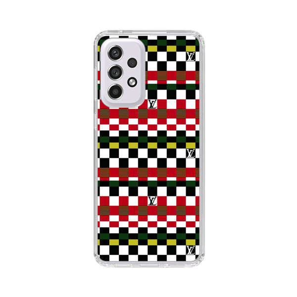 Colorful Checkerboard Stripes Pattern Samsung Galaxy A53 5G Case