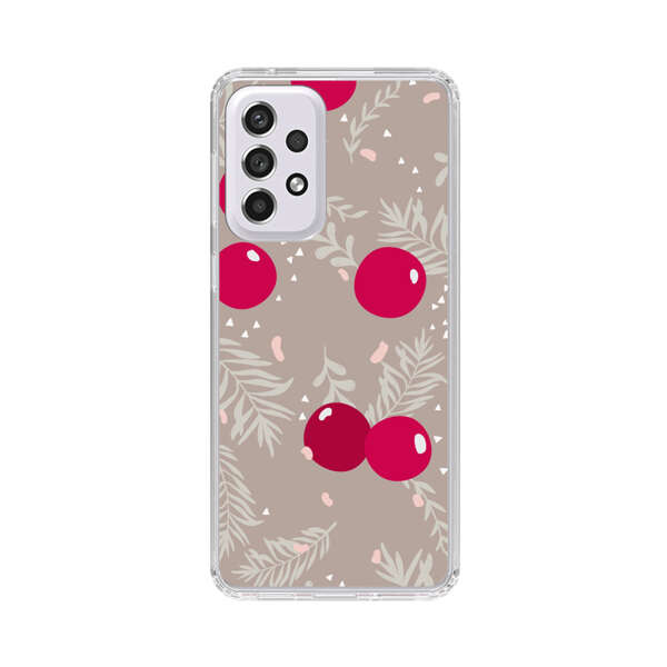 Cranberries and pine branches holiday pattern Samsung Galaxy A53 5G Case