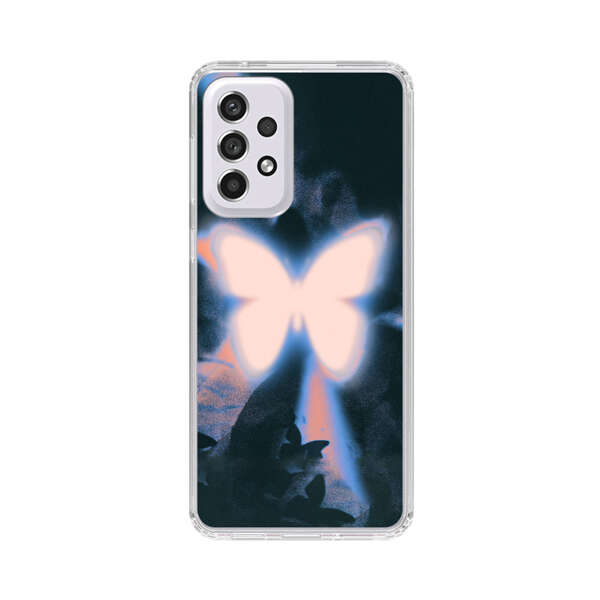 Glowing White Butterfly Samsung Galaxy A53 5G Case