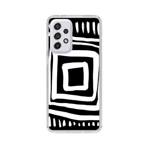 Minimalist Geometric Black and White Design Samsung Galaxy A53 5G Case