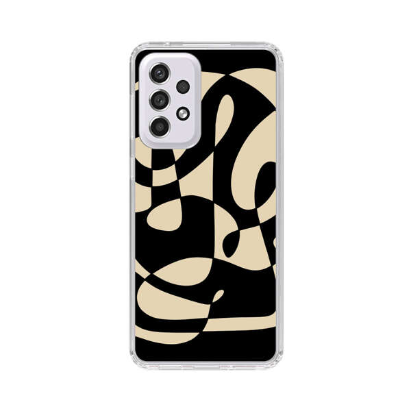 Modern Abstract Beige and Black Geometry Samsung Galaxy A53 5G Case