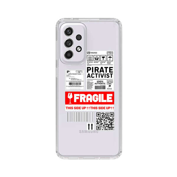 Pirate Activist Fragile Shipping Label Samsung Galaxy A53 5G Case
