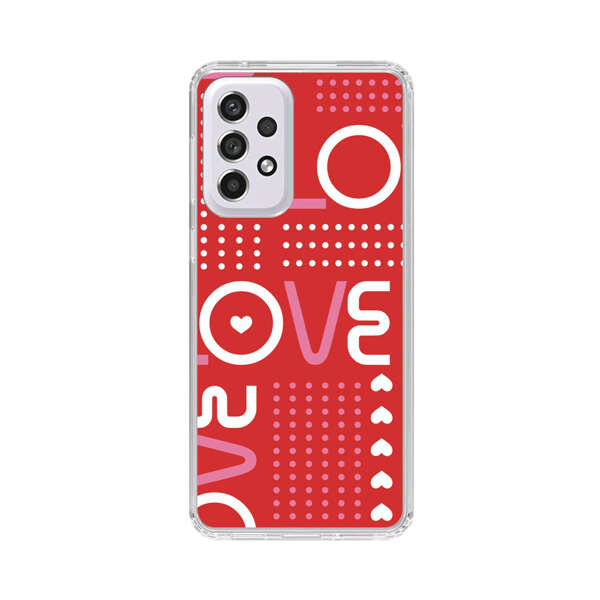 Red Love Typography Pattern Samsung Galaxy A53 5G Case