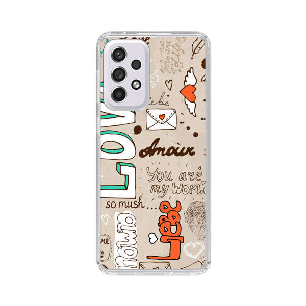 Romantic Love Doodle Collage Samsung Galaxy A53 5G Case