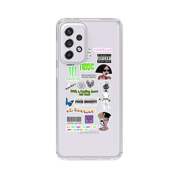 Sticker Collage Edgy Expressive Pop Culture Samsung Galaxy A53 5G Case