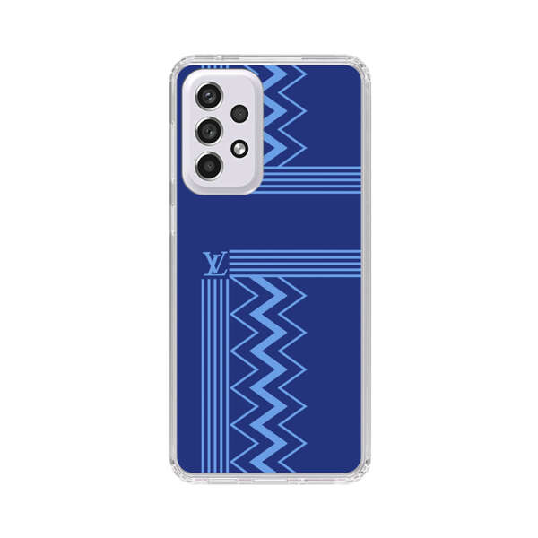 Stylish Geometric Zigzag Pattern in Blue Samsung Galaxy A53 5G Case