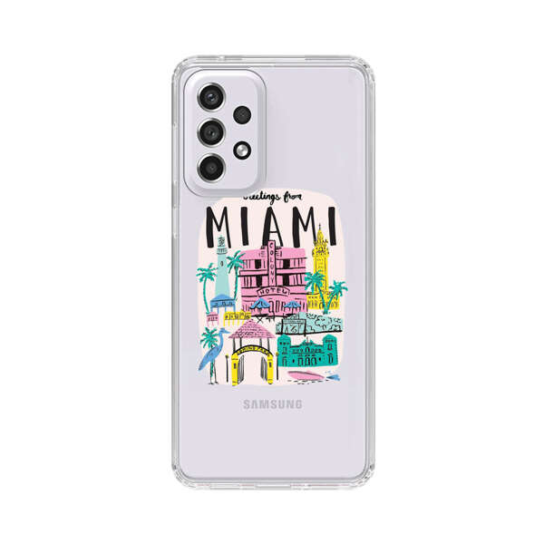 Vibrant Miami Cityscape Illustration Samsung Galaxy A53 5G Case