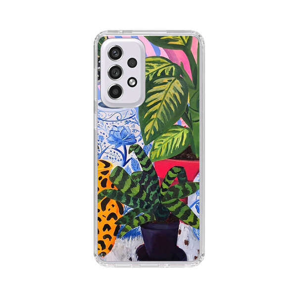 Vibrant Tropical Plants and Decorative Vases Samsung Galaxy A53 5G Case