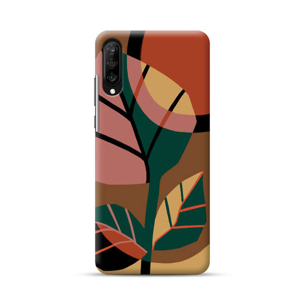 Abstract Geometric Leaves Design Samsung Galaxy A70 Hard Case