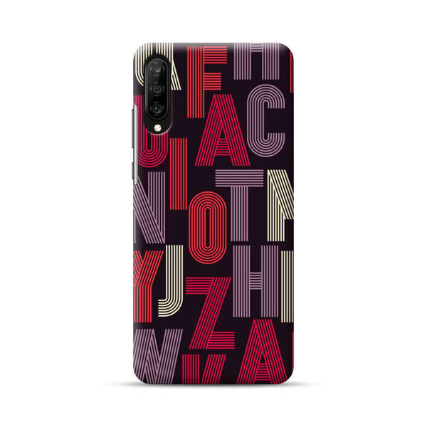 Abstract Letters Pattern Samsung Galaxy A70 Hard Case