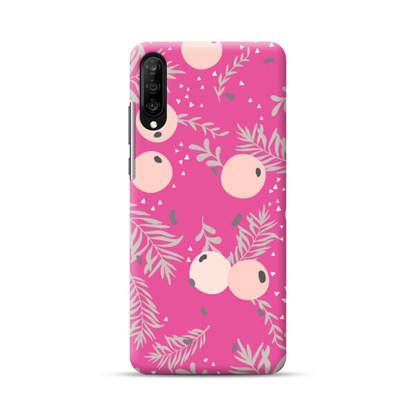 Berries Floral Pattern Pink Background Samsung Galaxy A70 Hard Case
