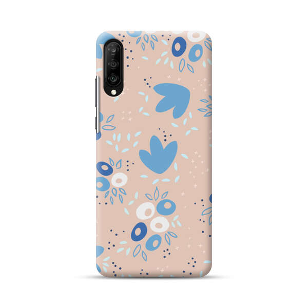 Blue Floral Pattern Samsung Galaxy A70 Hard Case