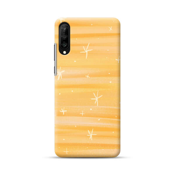 Bright Orange Star Pattern Samsung Galaxy A70 Hard Case