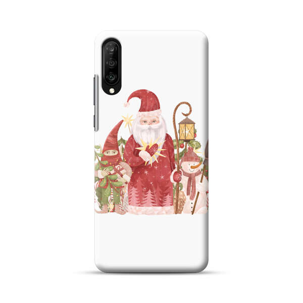 Christmas Santa Elf Snowman Festive Illustration Samsung Galaxy A70 Hard Case
