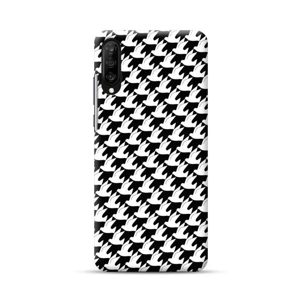 Classic Black and White Houndstooth Pattern Samsung Galaxy A70 Hard Case