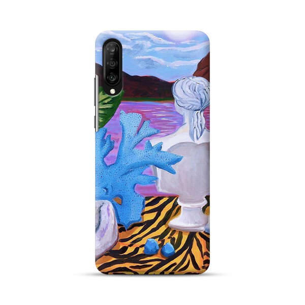 Classical Statues and Tropical Plants by the Ocean Samsung Galaxy A70 Hard Case