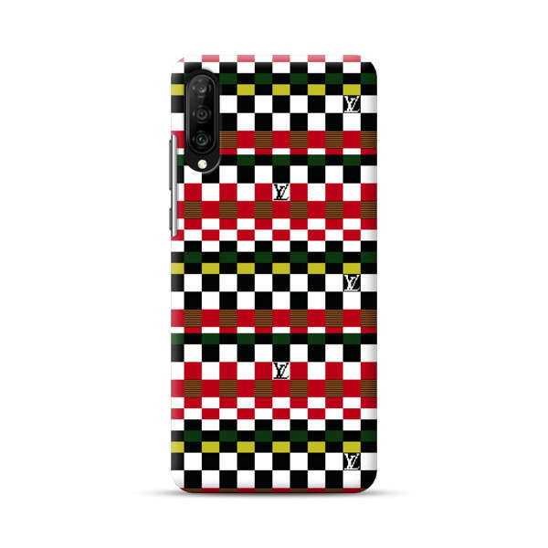 Colorful Checkerboard Stripes Pattern Samsung Galaxy A70 Hard Case