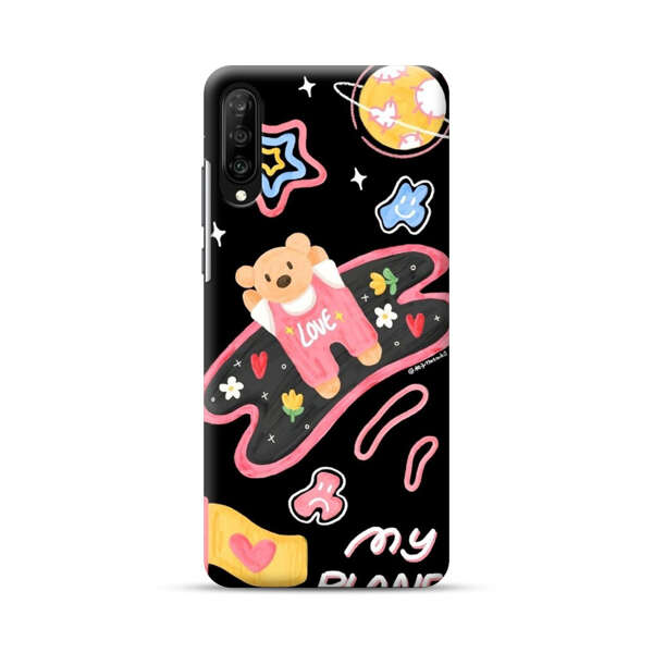 Cute Teddy Bear Love Space Design Samsung Galaxy A70 Hard Case