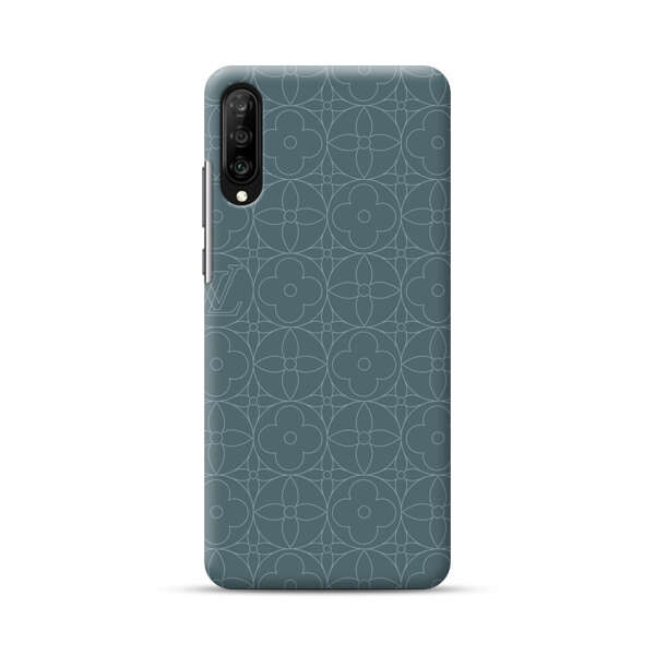 Elegant Blue Geometric Floral Pattern Samsung Galaxy A70 Hard Case