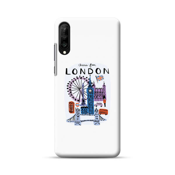 London Iconic Landmarks Illustration Samsung Galaxy A70 Hard Case