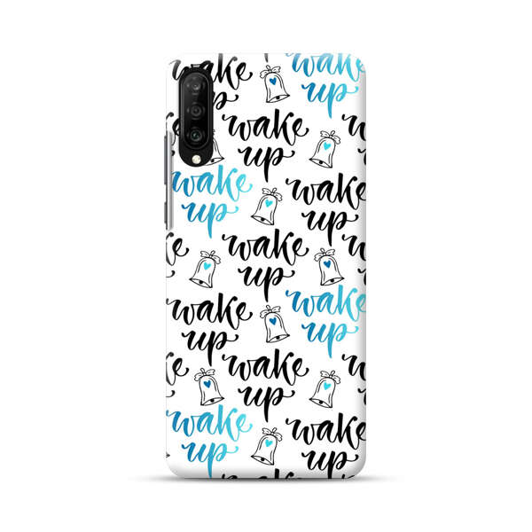 Motivational wake up call lettering pattern Samsung Galaxy A70 Hard Case